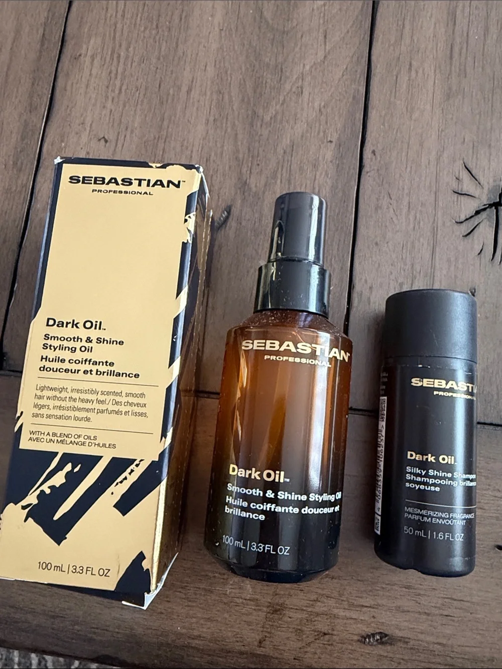 Sebastian Professional Dark Oil Smooth & Shine Styling Oil & Travel Shampoo #026
